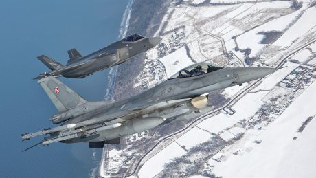 F-16s and F-35s Shoot Down Russian Drones over Poland