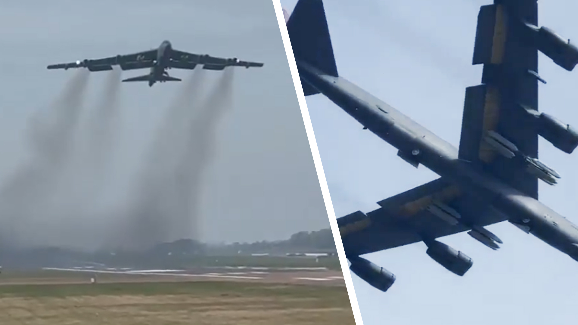 B-52s Launch from RAF Fairford with Impressive Cruise Missile Payload