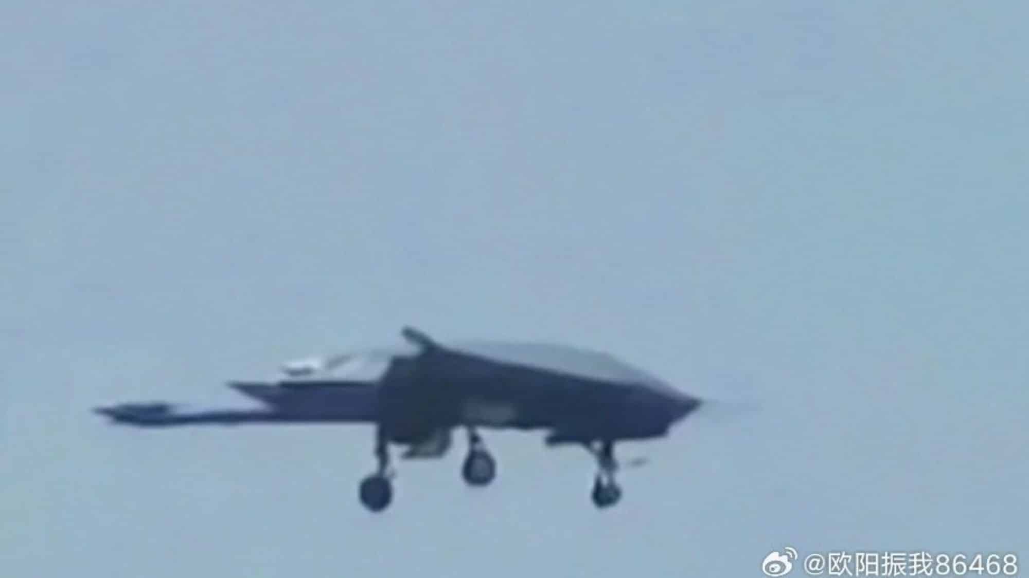 New Images Show China’s GJ-21 Naval UCAV with Landing Gear Extended