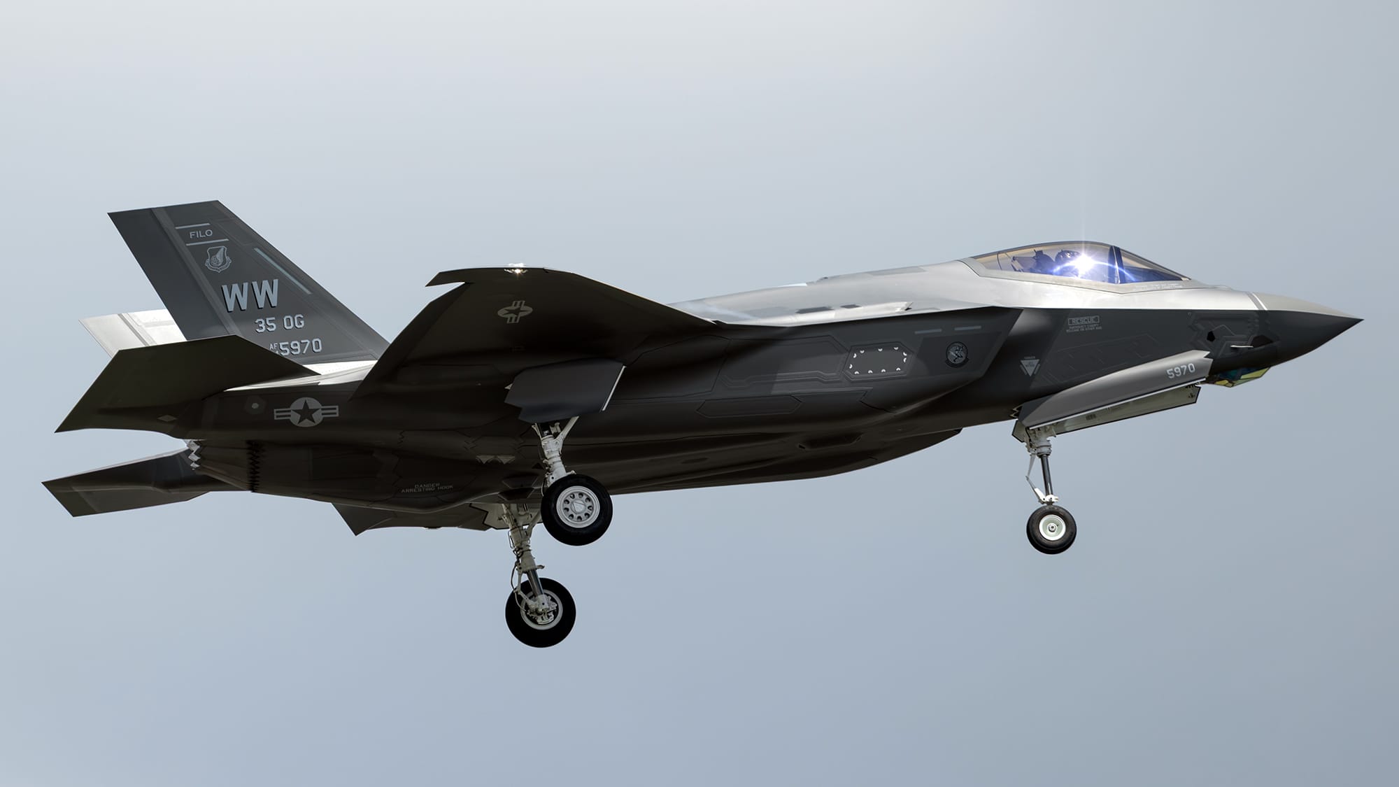 First F-35A Wearing Iconic Wild Weasel Tail Flash Breaks Cover On First Flight
