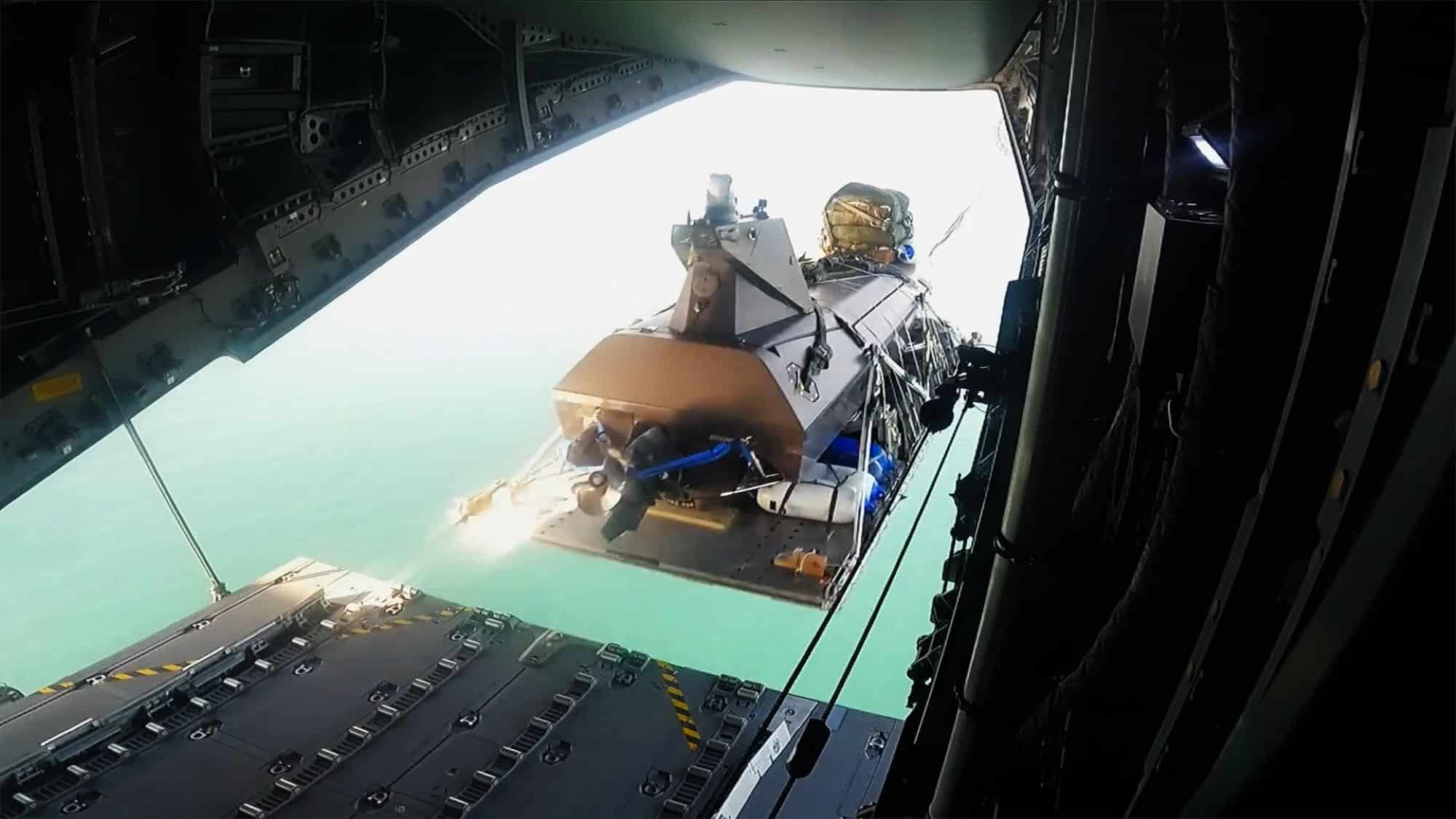 Royal Navy Perform First-Ever Airdrops of Unmanned Boats Over North Sea
